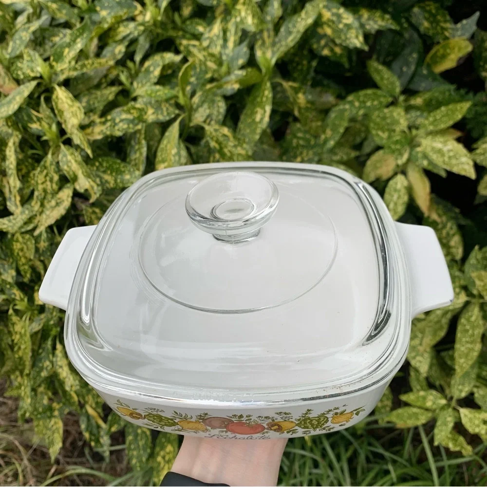 Vintage Corningware Spice of Life 1 Quart Casserole Dish w/ Pyrex Lid
